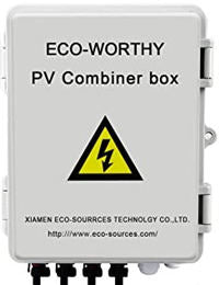 Eco-Worthy-4 String PV Combiner Box with 4*10A Circuit Breakers