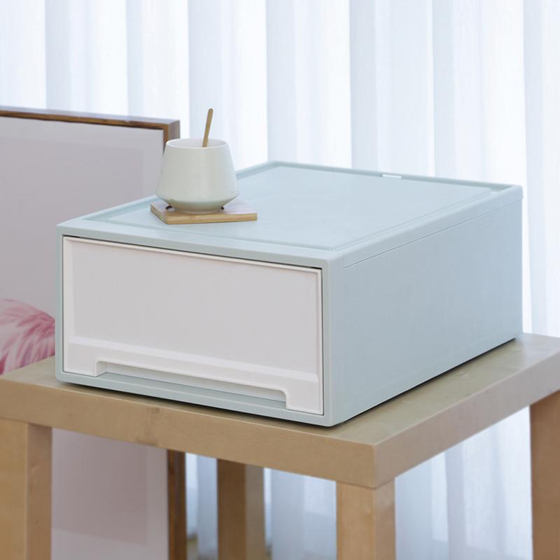 奈米抗菌pp层叠式单层抽屉收纳柜-25l-3入