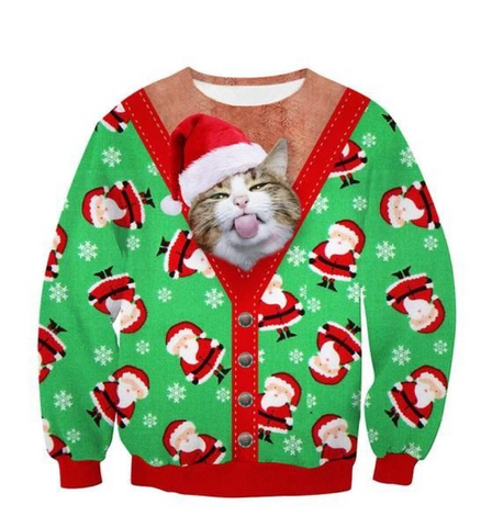 Holiday Cute Cat Sweatshirt
