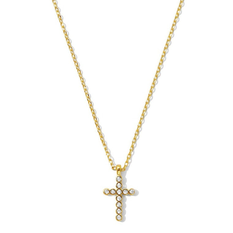 Delicate CZ Cross Pendant