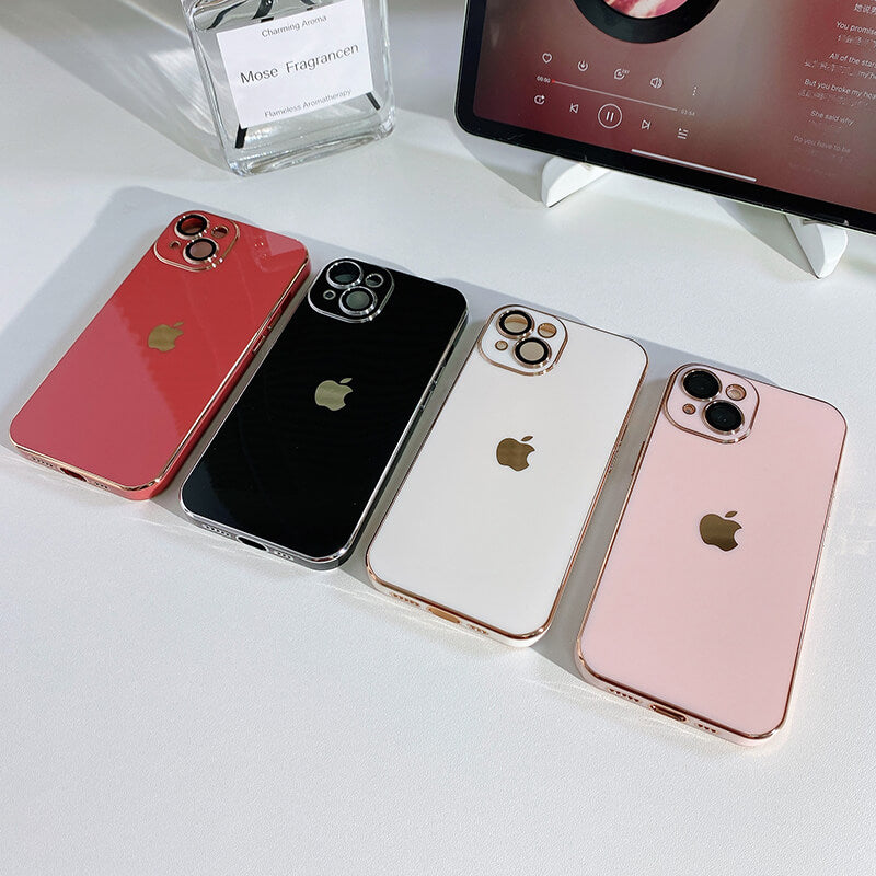 Electroplated Liquid Silicone Phone Case For iPhone Series