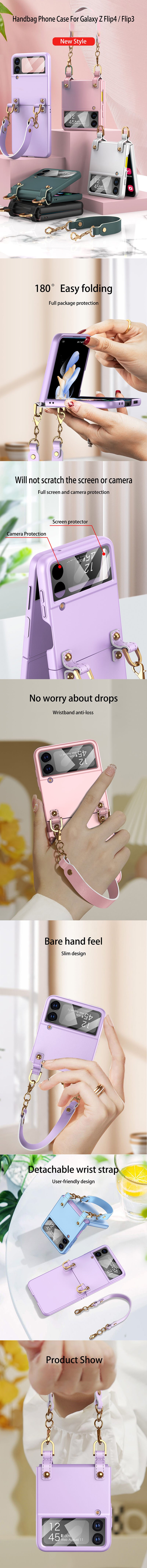 Handbag Phone Case For Galaxy Z Flip4 Flip3