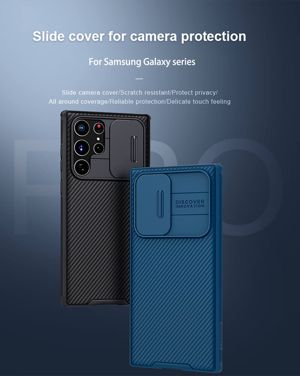 Slide cover protects camera phone case for samsung galaxy series