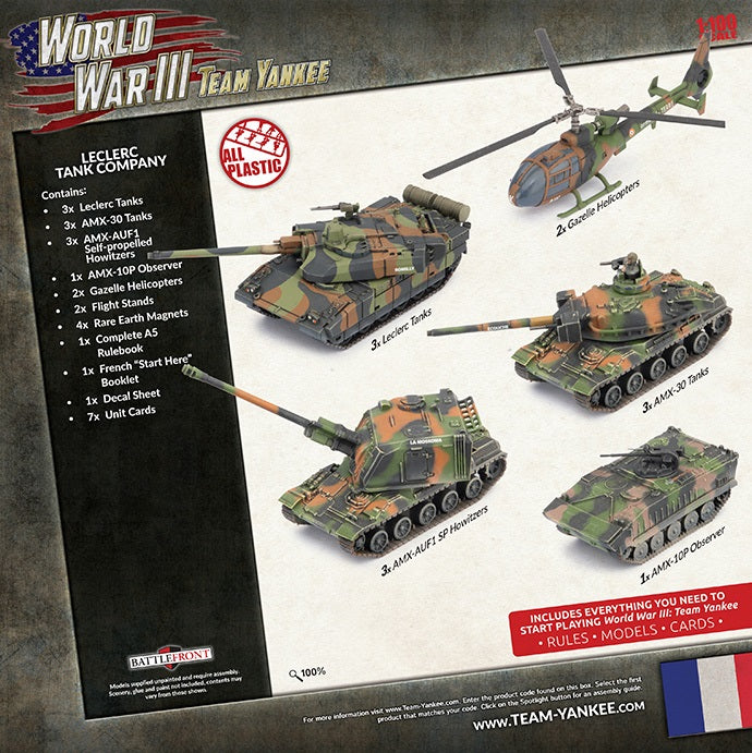 Team Yankee: French Leclerc Tank Company Starter Force
