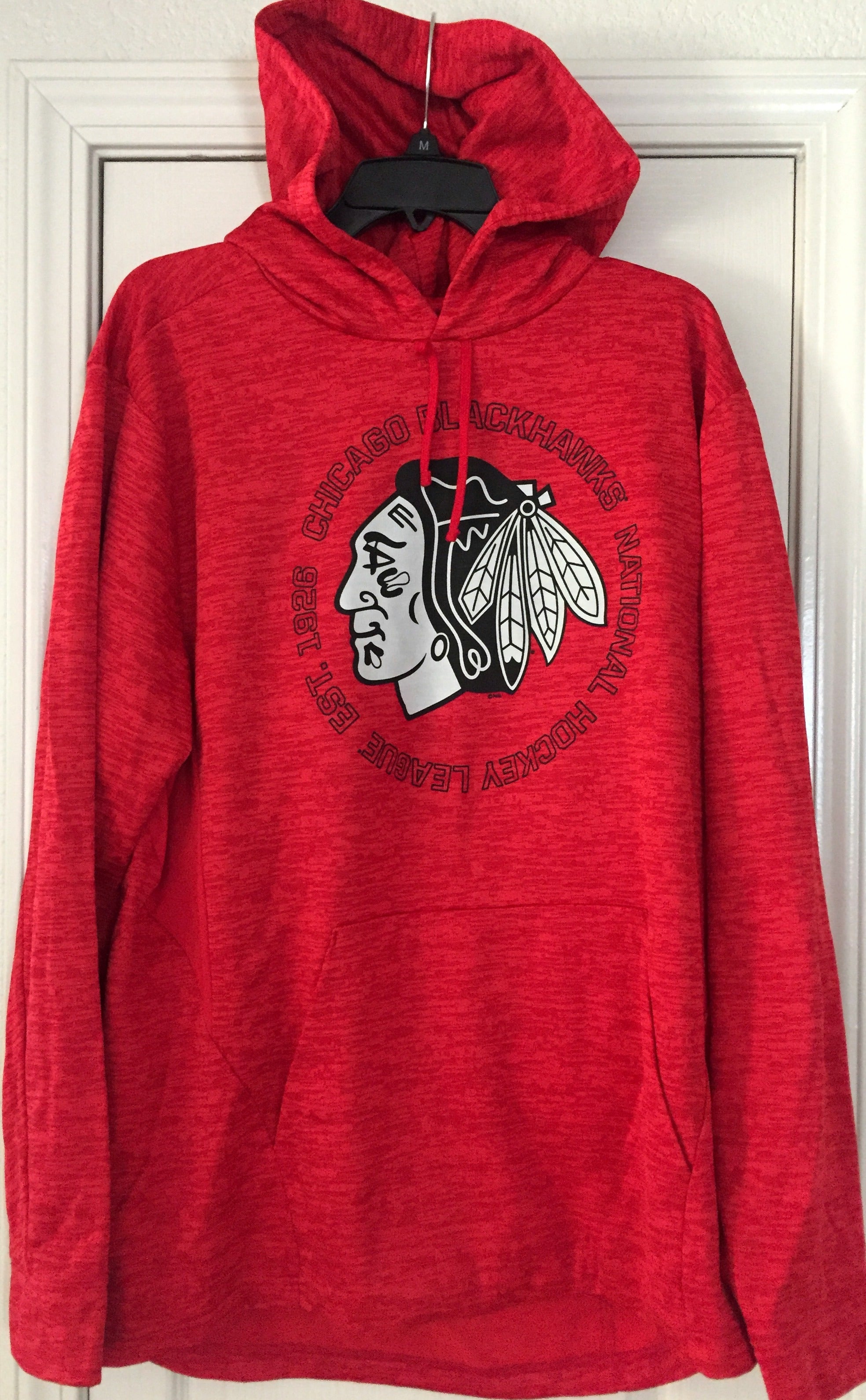 NHL Chicago Blackhawks Red Logo Pullover Hoodie Size M,L,2XL