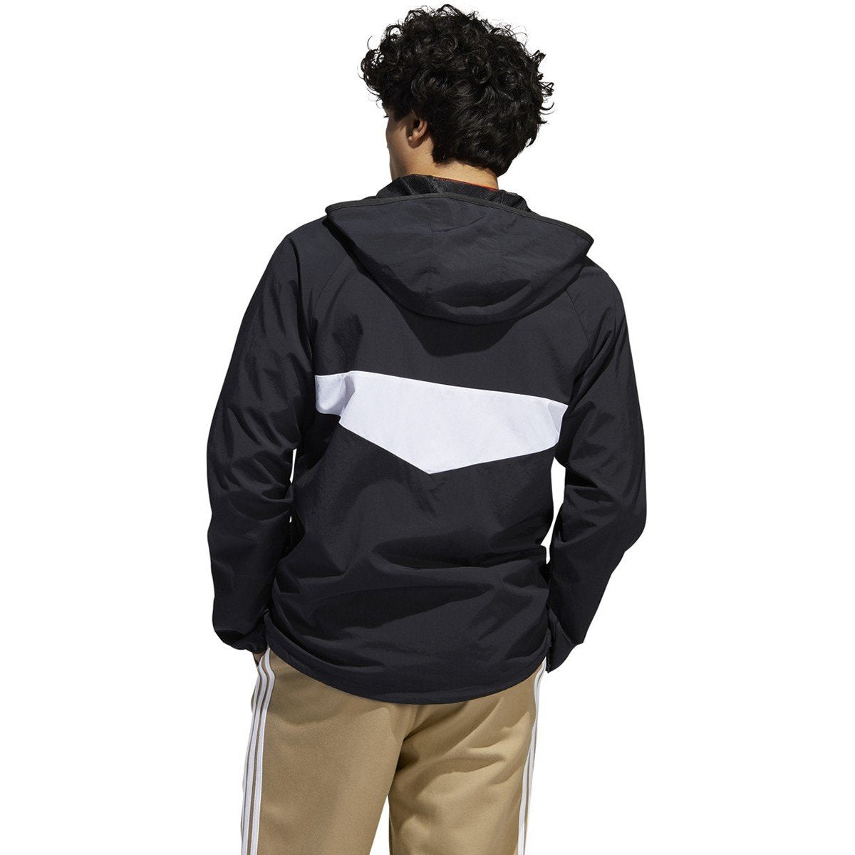 Adidas Dekum Packable Windbreaker Jacket Hoodie  Black - White Size XL, L