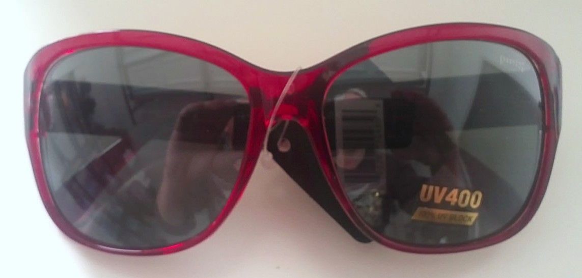 Pugs Gear Tie Dye Sunglasses - Red Oval or Orange Plastic Frames