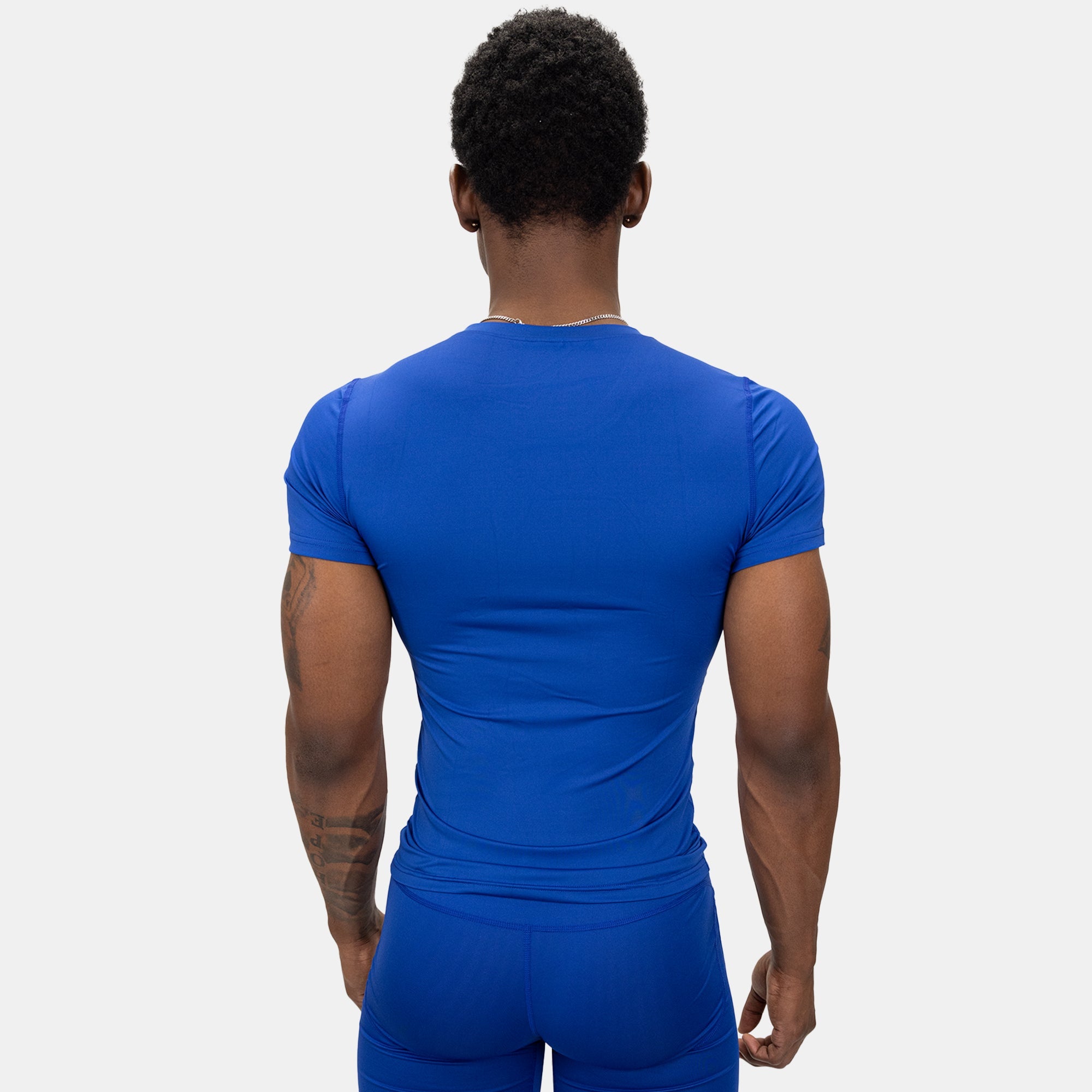 COMPRESSION SHORT SLEEVE T-SHIRT (BLUE)