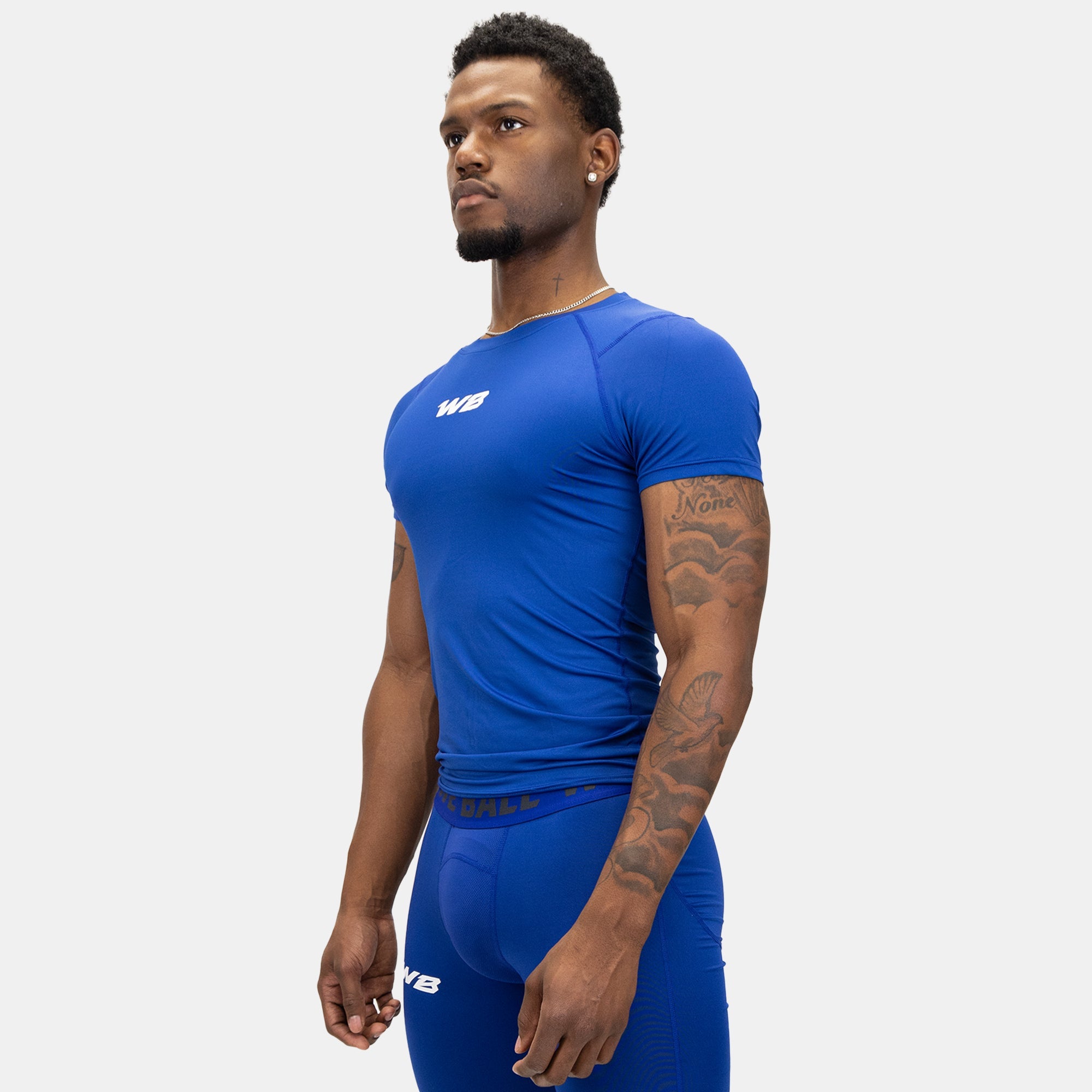 COMPRESSION SHORT SLEEVE T-SHIRT (BLUE)