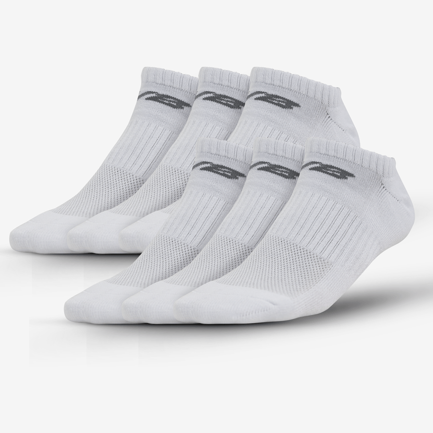 EVERYDAY TRAINING NO SHOW ANKLE SOCKS (WHITE, 6-PACK)