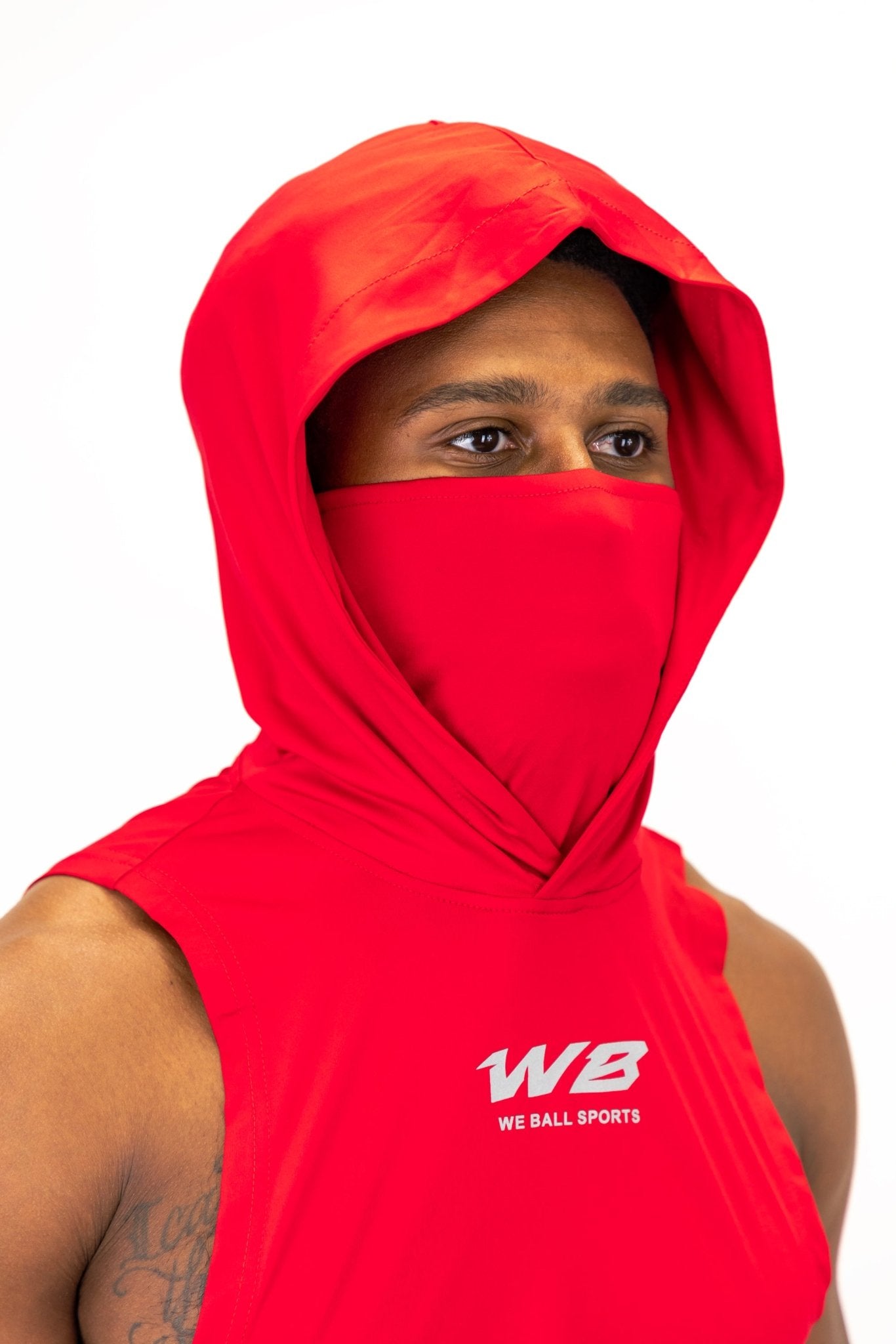 LIGHTWEIGHT WBTECH? CUT-OFF HOODIE (RED)