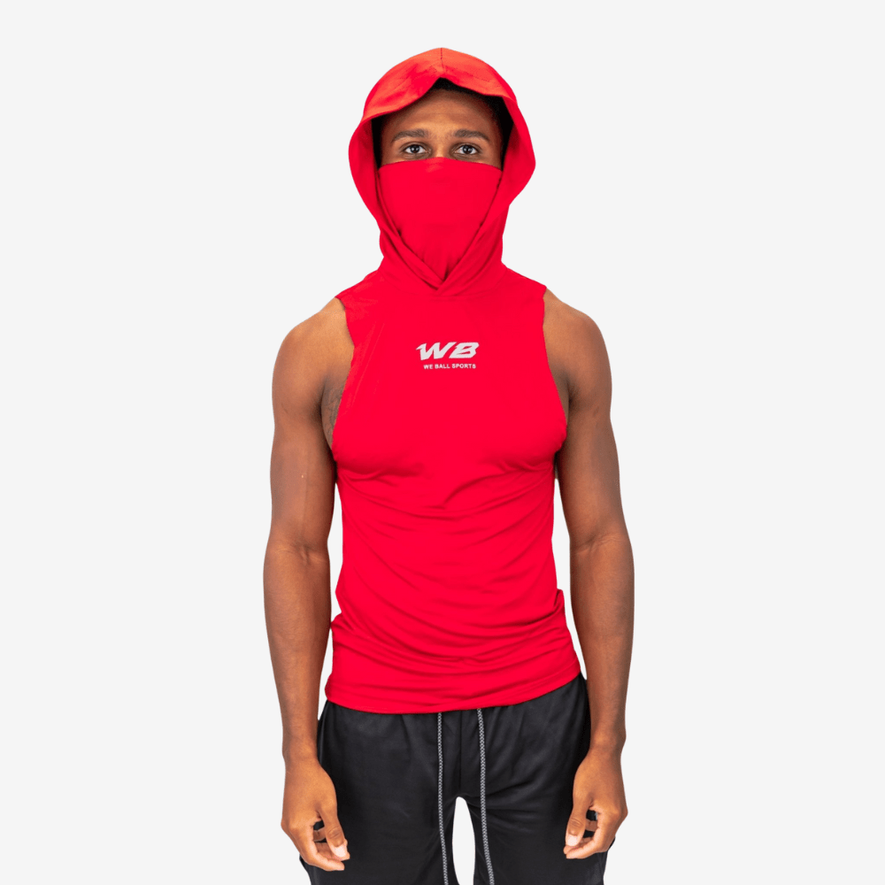 LIGHTWEIGHT WBTECH? CUT-OFF HOODIE (RED)