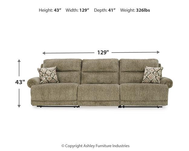 Lubec 3-Piece Reclining Sofa 85407S5 Brown/Beige Contemporary Motion Sectionals