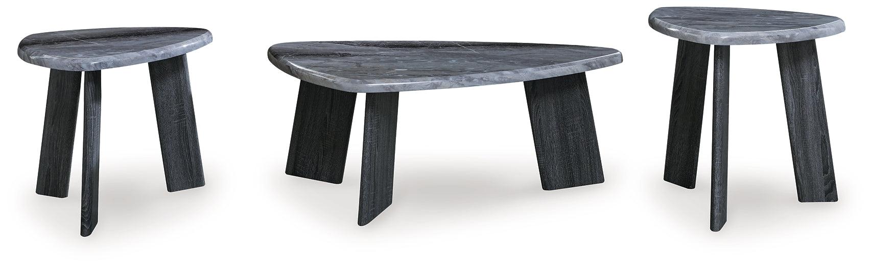 Bluebond Table (Set of 3) T390-13 Black/Gray Contemporary 3 Pack