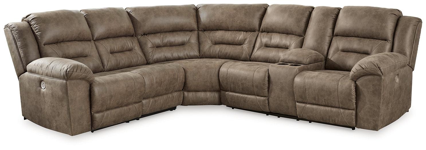 Ravenel 3-Piece Power Reclining Sectional 83106S2 Brown/Beige Contemporary Motion Sectionals