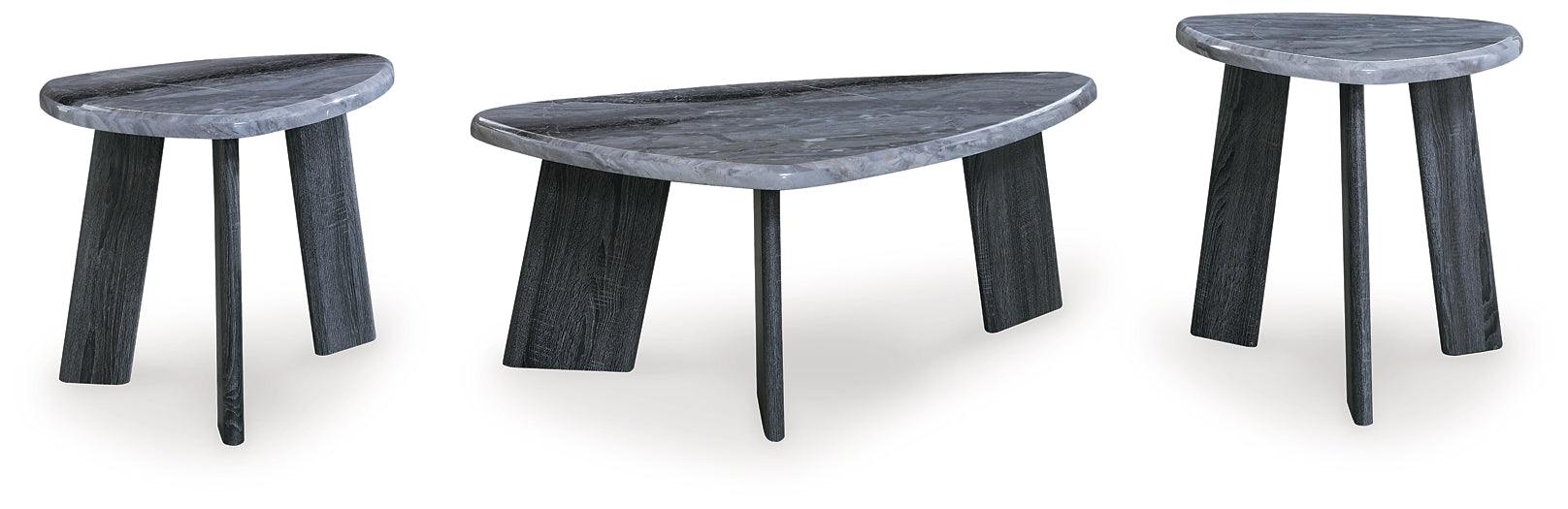 Bluebond Table (Set of 3) T390-13 Black/Gray Contemporary 3 Pack