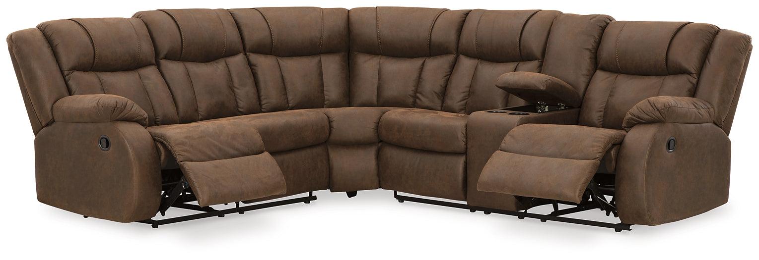 Trail Boys 2-Piece Reclining Sectional 82703S1 Black/Gray Contemporary Motion Sectionals