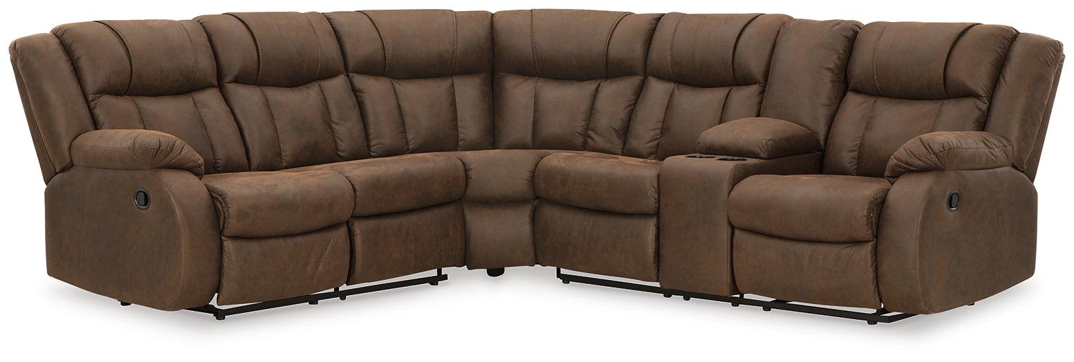 Trail Boys 2-Piece Reclining Sectional 82703S1 Black/Gray Contemporary Motion Sectionals