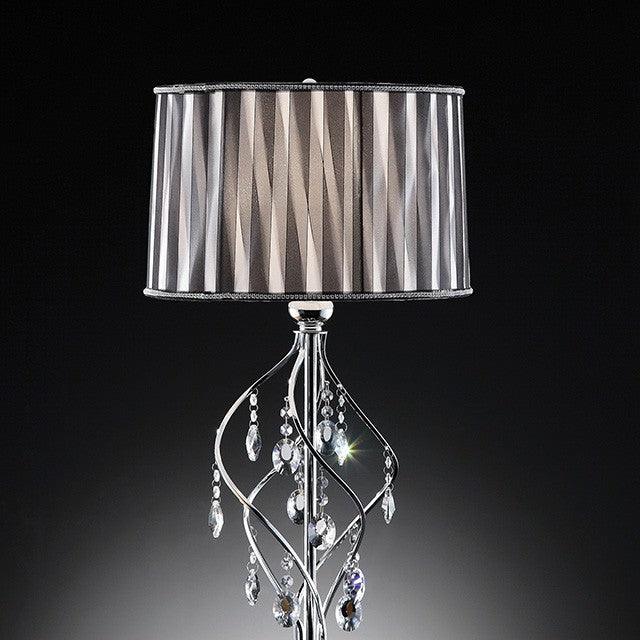 Arya L95123T Black/Chrome Glam Table Lamp