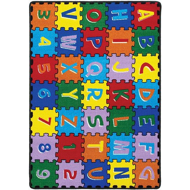 Abbey RG5209 Alphabet/Multi Contemporary Area Rug