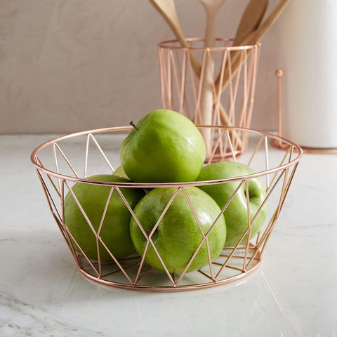 copper fruit basket