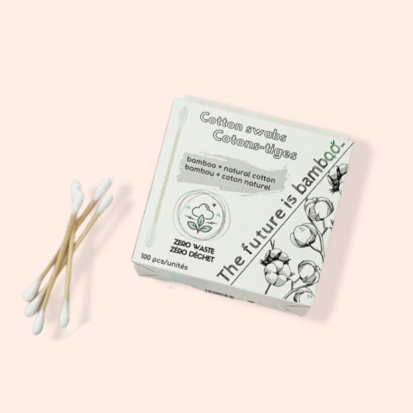 biodegradable cotton swabs - 100 count | the future is bamboo