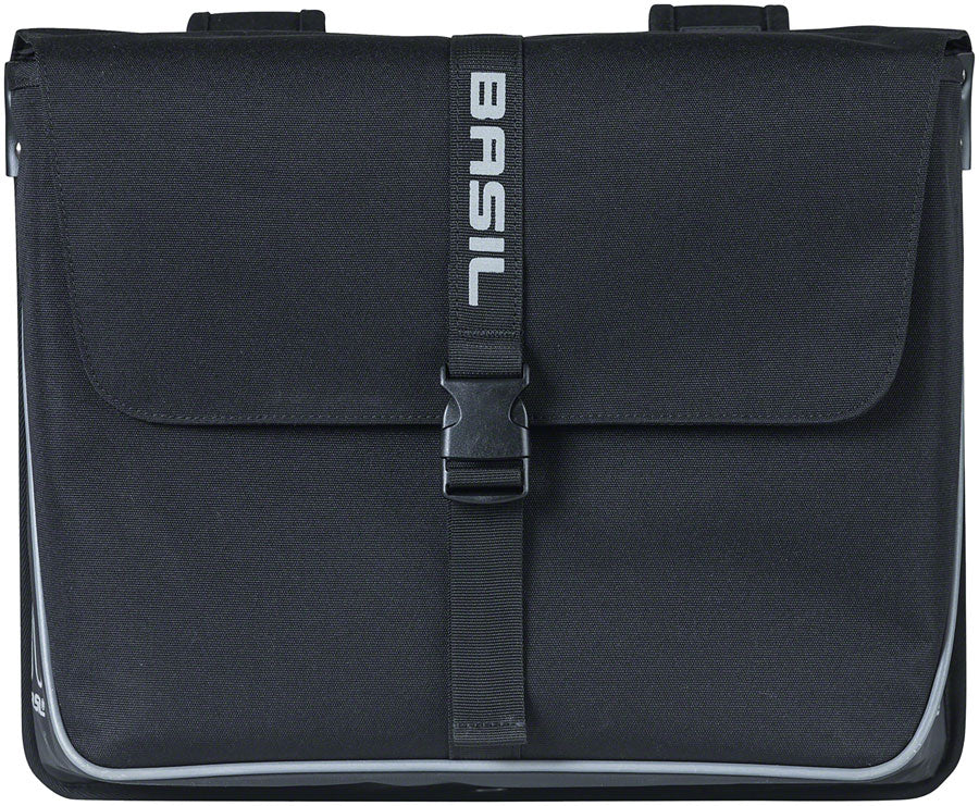 Basil Forte Double Pannier, 35L, Black Waterproof, Spacious, Robust Design