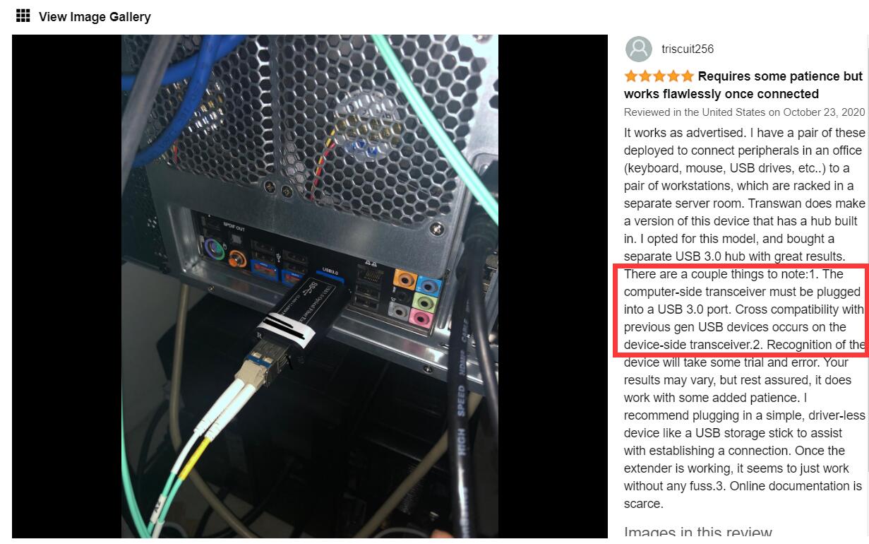 USB 3.0/2.1/1.1 to Optic Fiber Extender