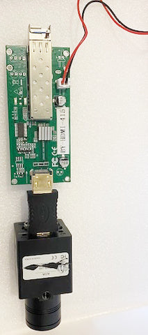 Mini 4K HDMI Fiber Optic board is integared with Mini 4K camera