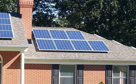 roof-mounted solar panel
