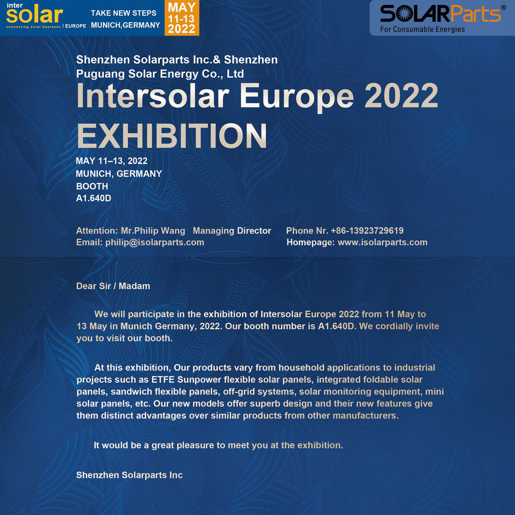 intersolar Europe Visit us in Hall A1 Booth 640 