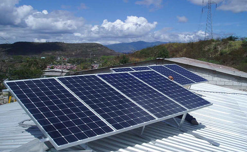 roof-mounted solar panel
