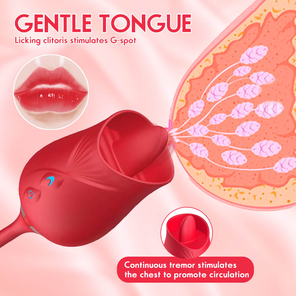 Rose Toys Version 2.0. 3.0 Clitoris Vibrator Tongue Sucking G-Spot Female Sex Toys