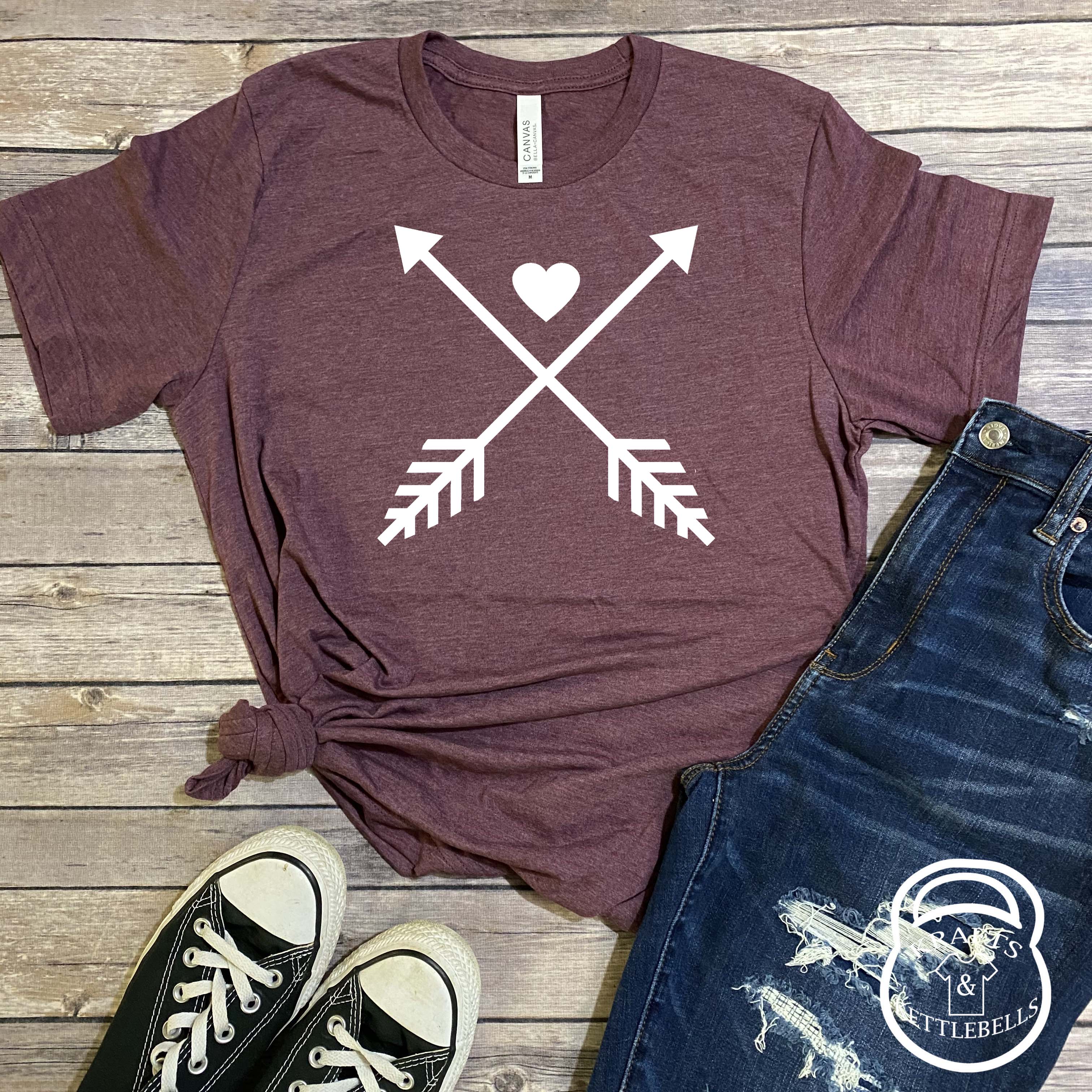 Arrows with Heart Valentine Graphic T