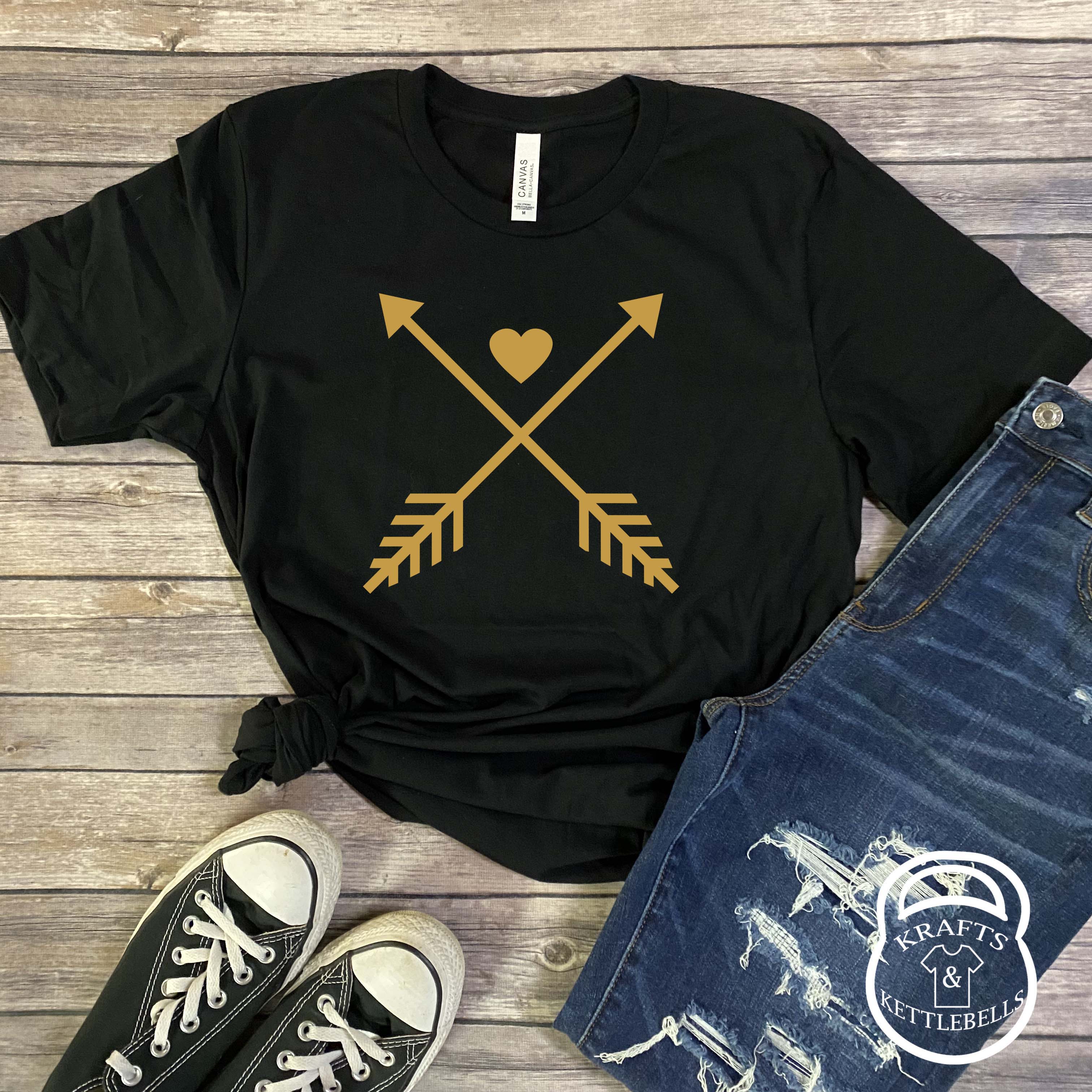 Arrows with Heart Valentine Graphic T