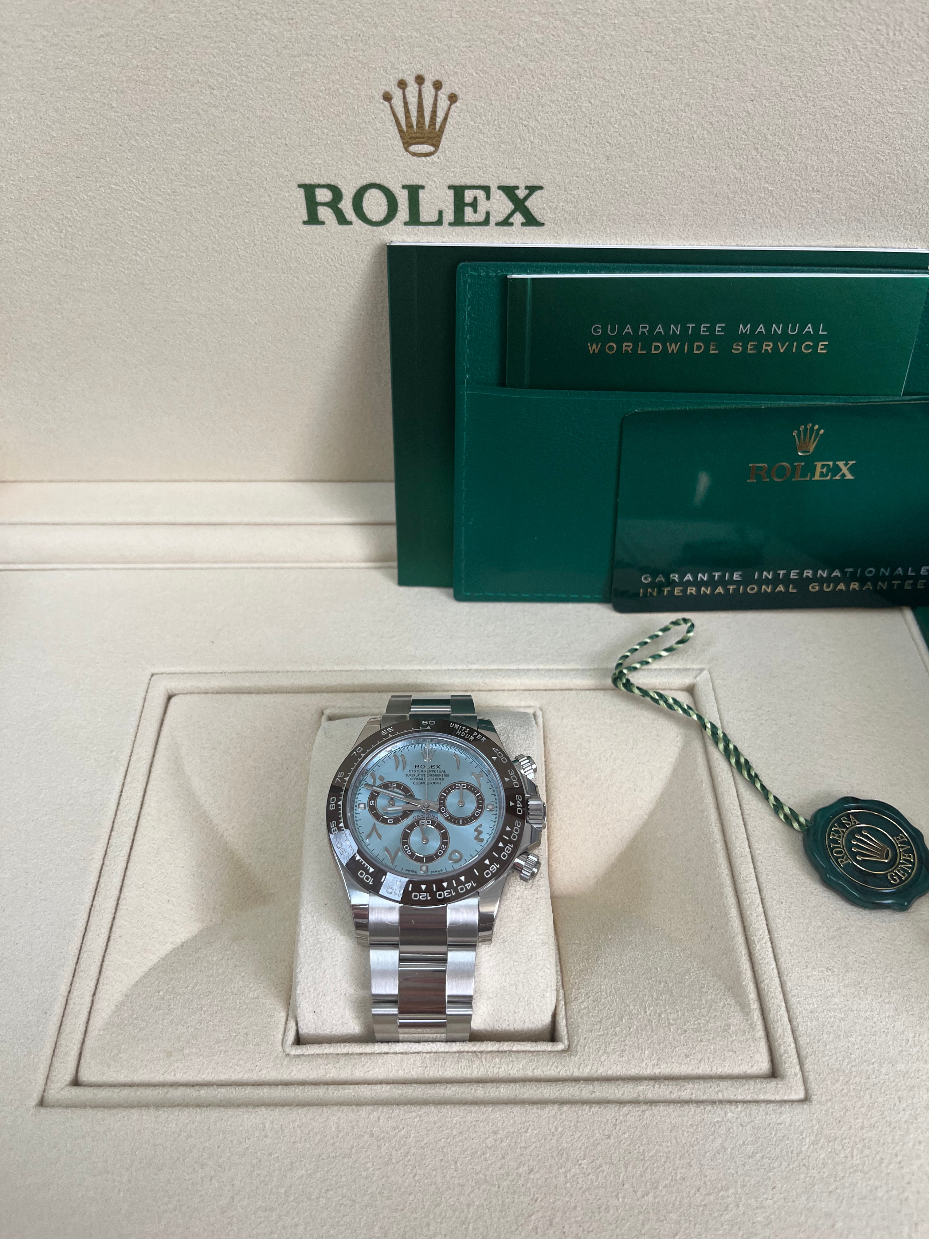 Rolex Daytona Platinum Ceramic Arabic Dial 116506