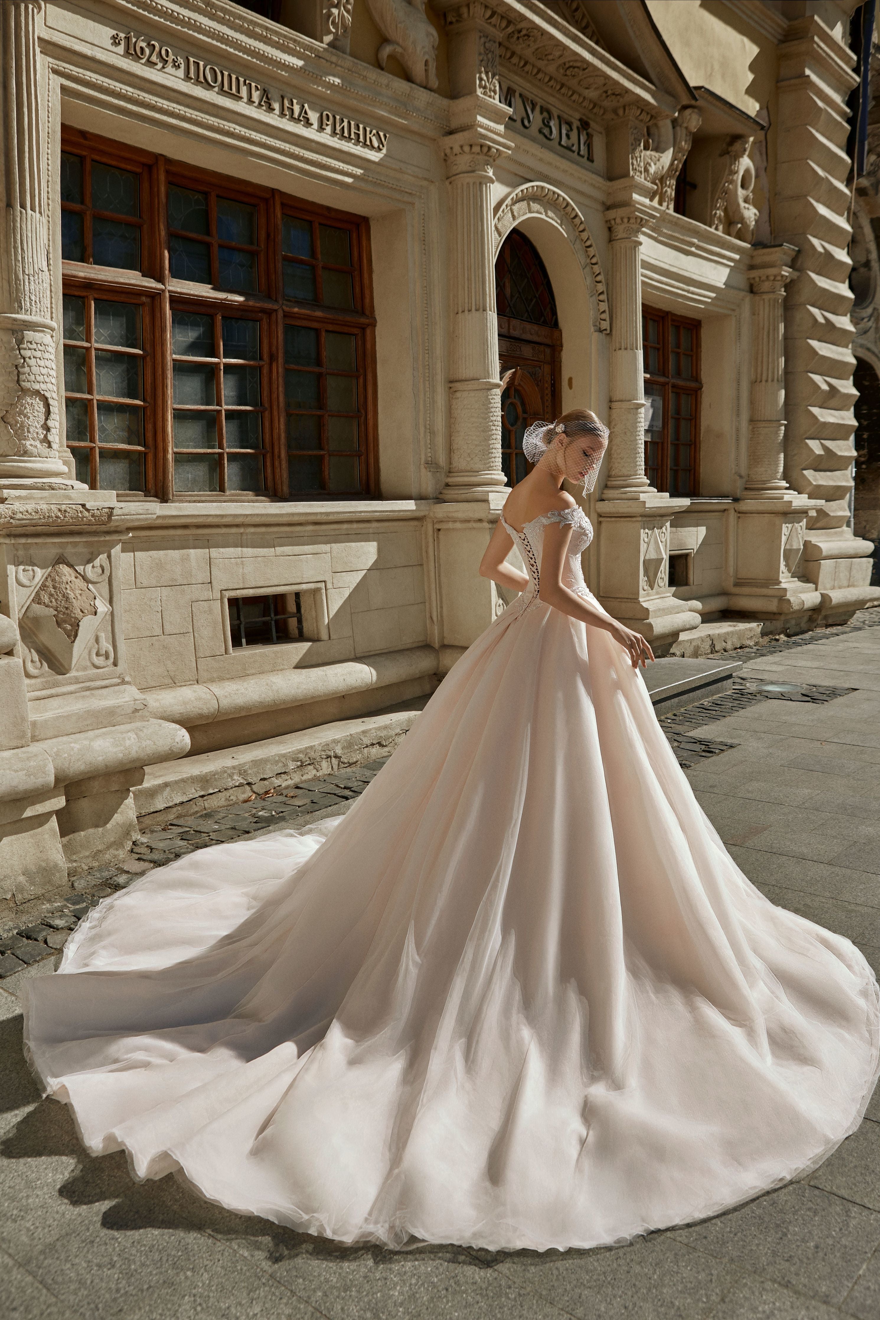 Amelia - Off the Shoulder Ball Gown with Sweetheart Bodice