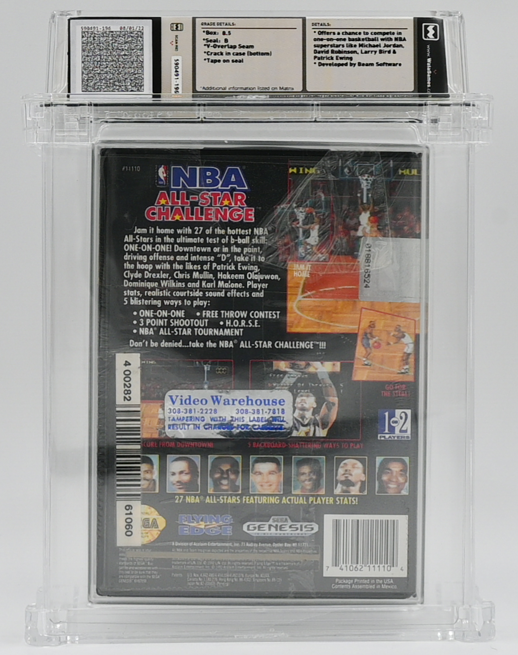 NBA All-Star Challenge SEGA GENESIS 8.5 B - NEBRASKA COLLECTION