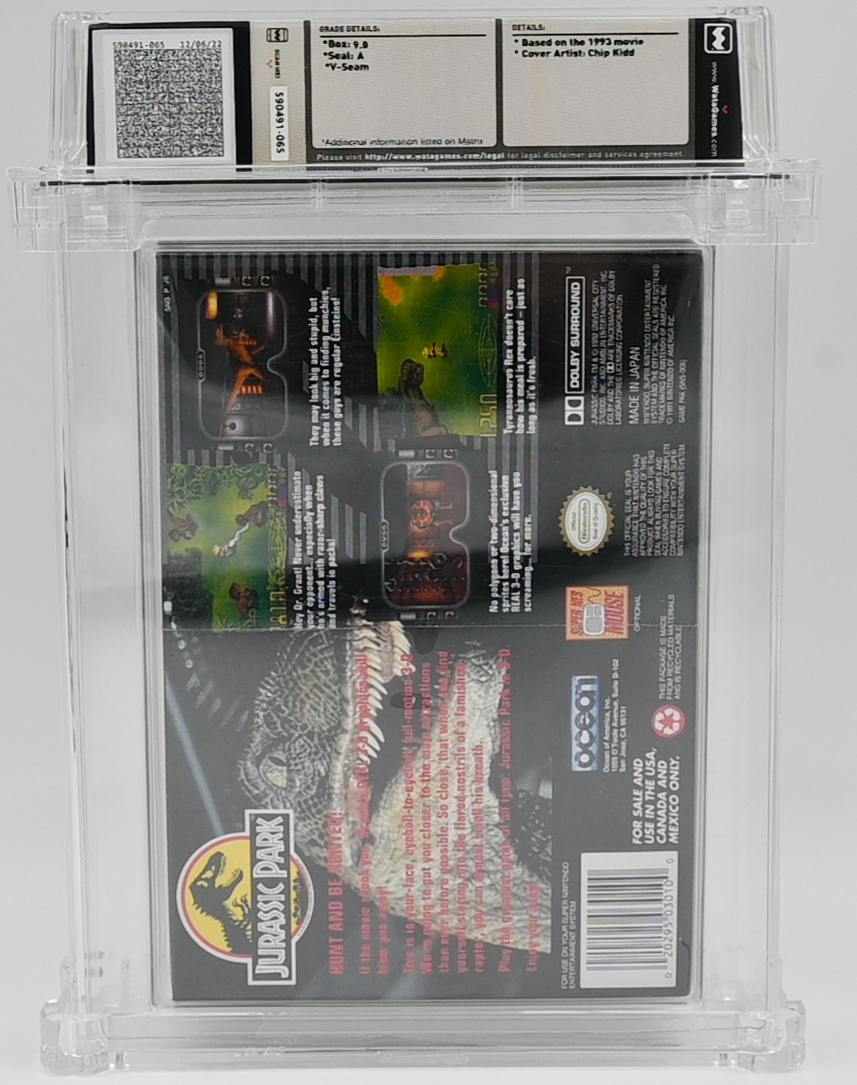 Jurassic Park SNES 9.8 A - NEBRASKA COLLECTION