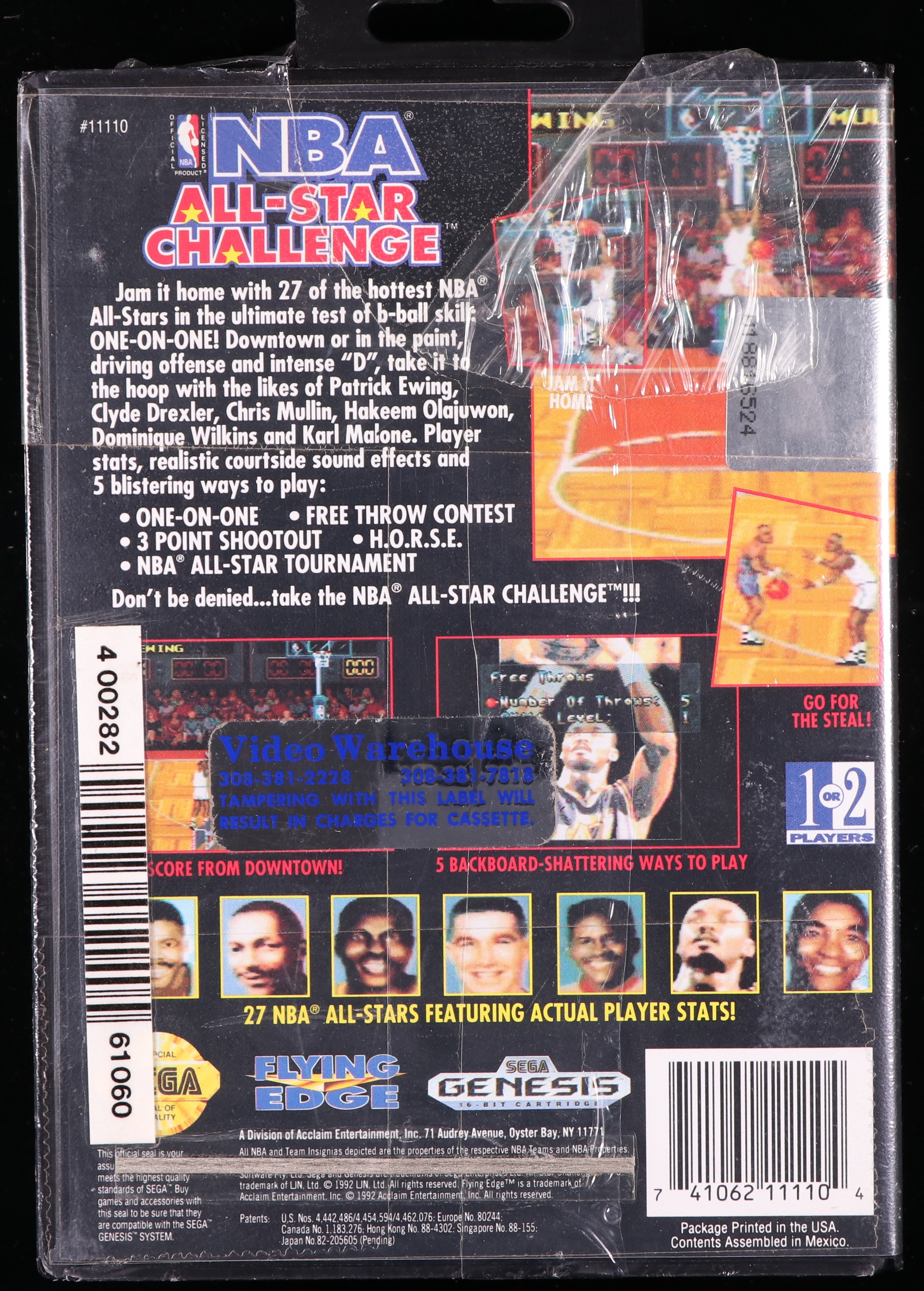 NBA All-Star Challenge SEGA GENESIS 8.5 B - NEBRASKA COLLECTION