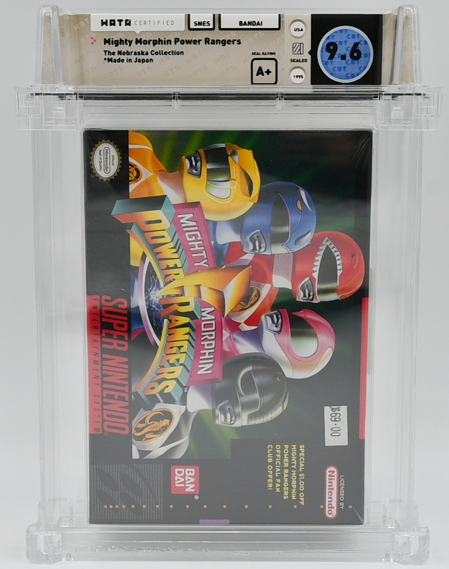 Mighty Morphin Power Rangers SNES 9.6 A+ - NEBRASKA COLLECTION