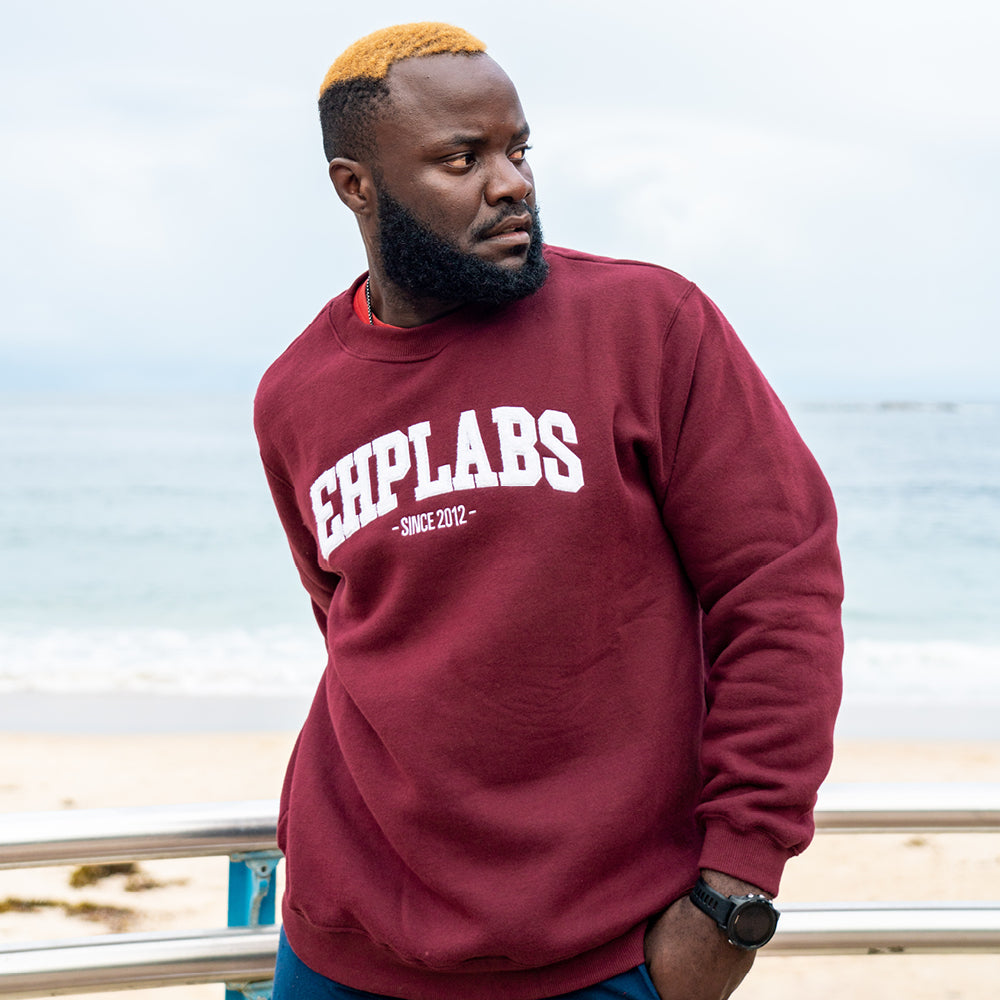 EHPlabs Varsity Crewneck - Burgundy