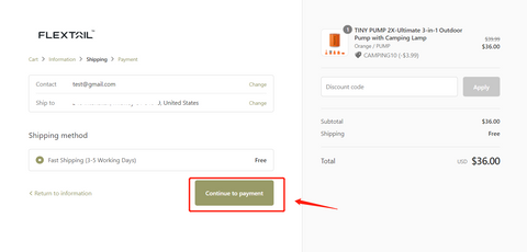 shipping address
