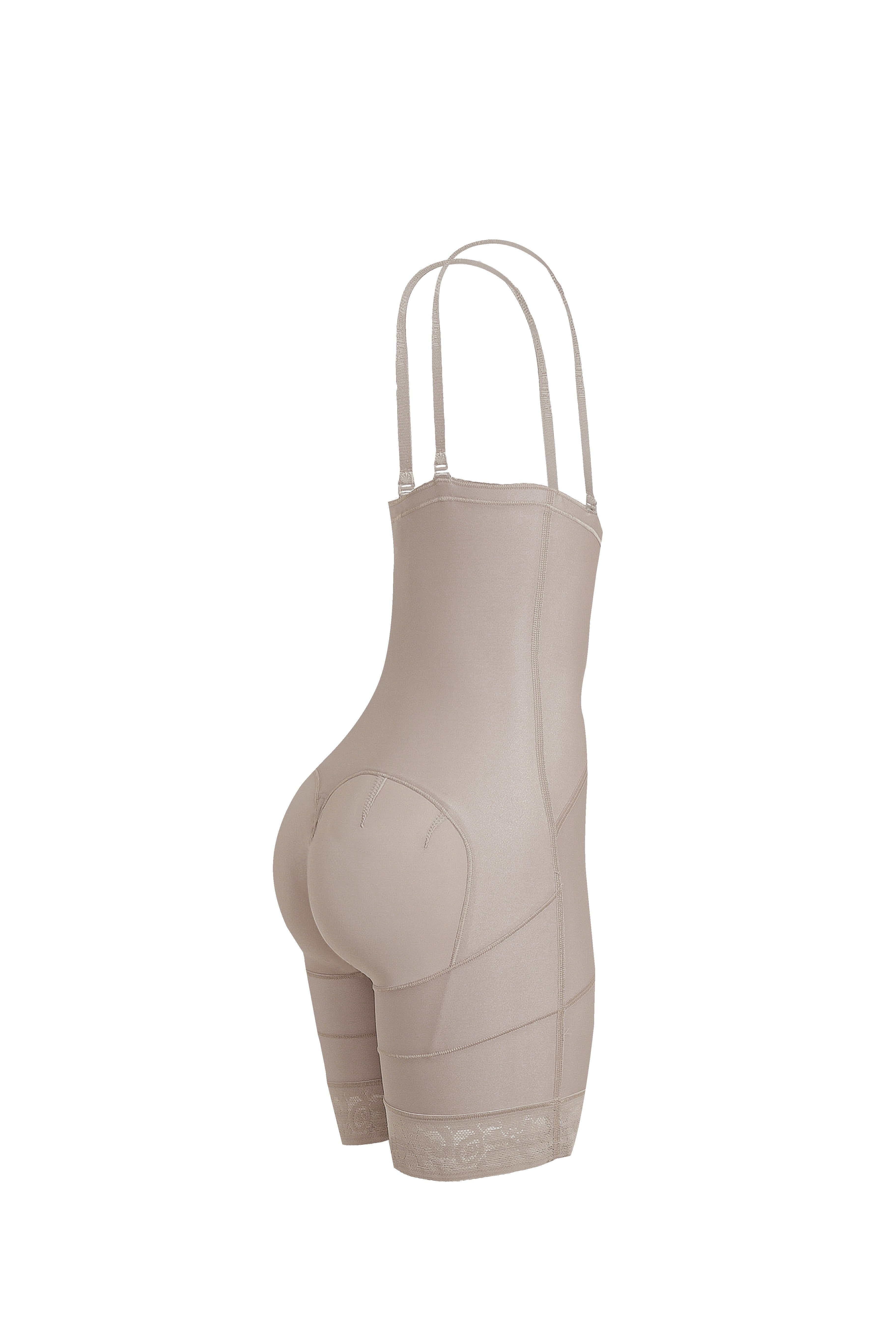 Strapless comfy compression body shaper.