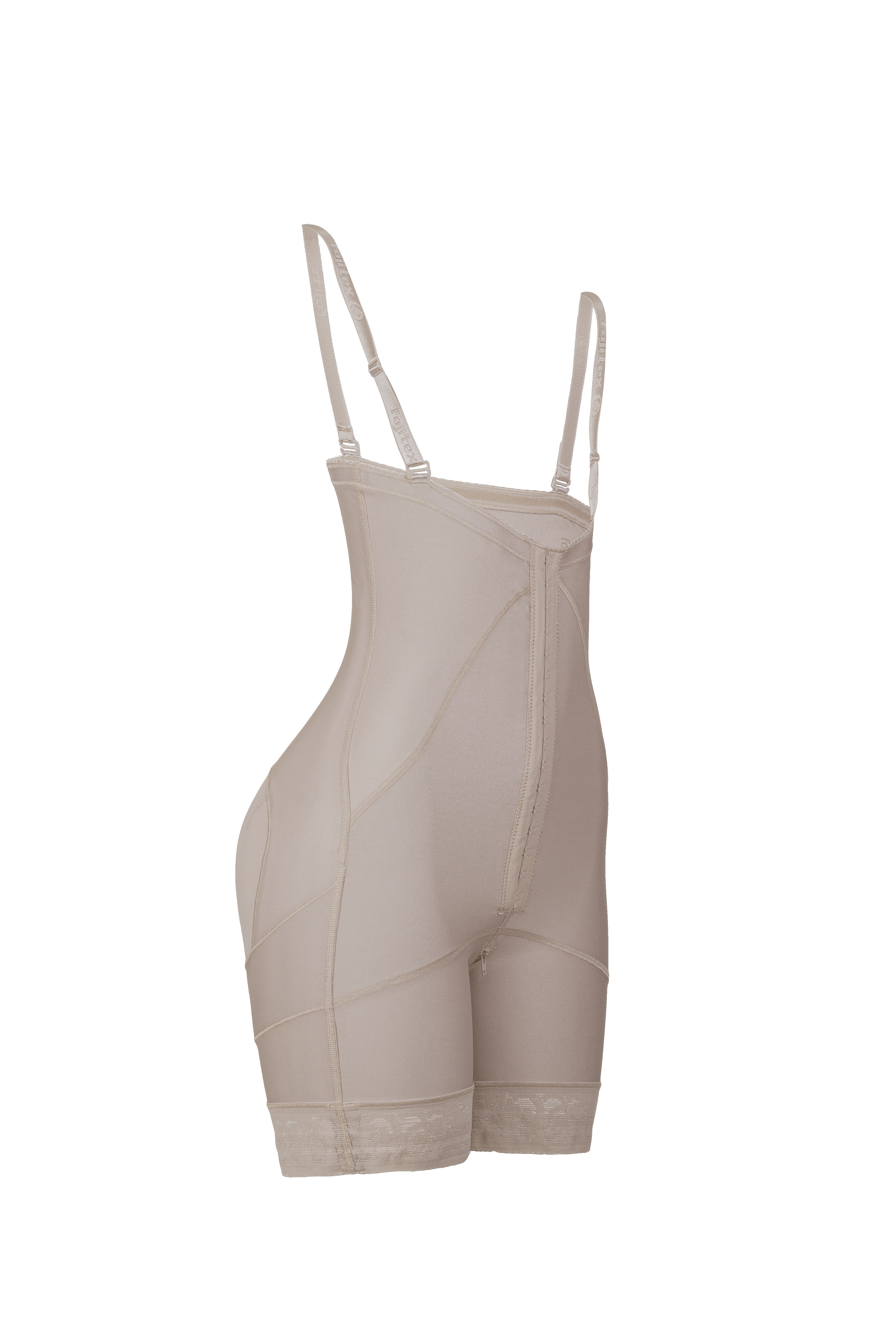 Strapless comfy compression body shaper.