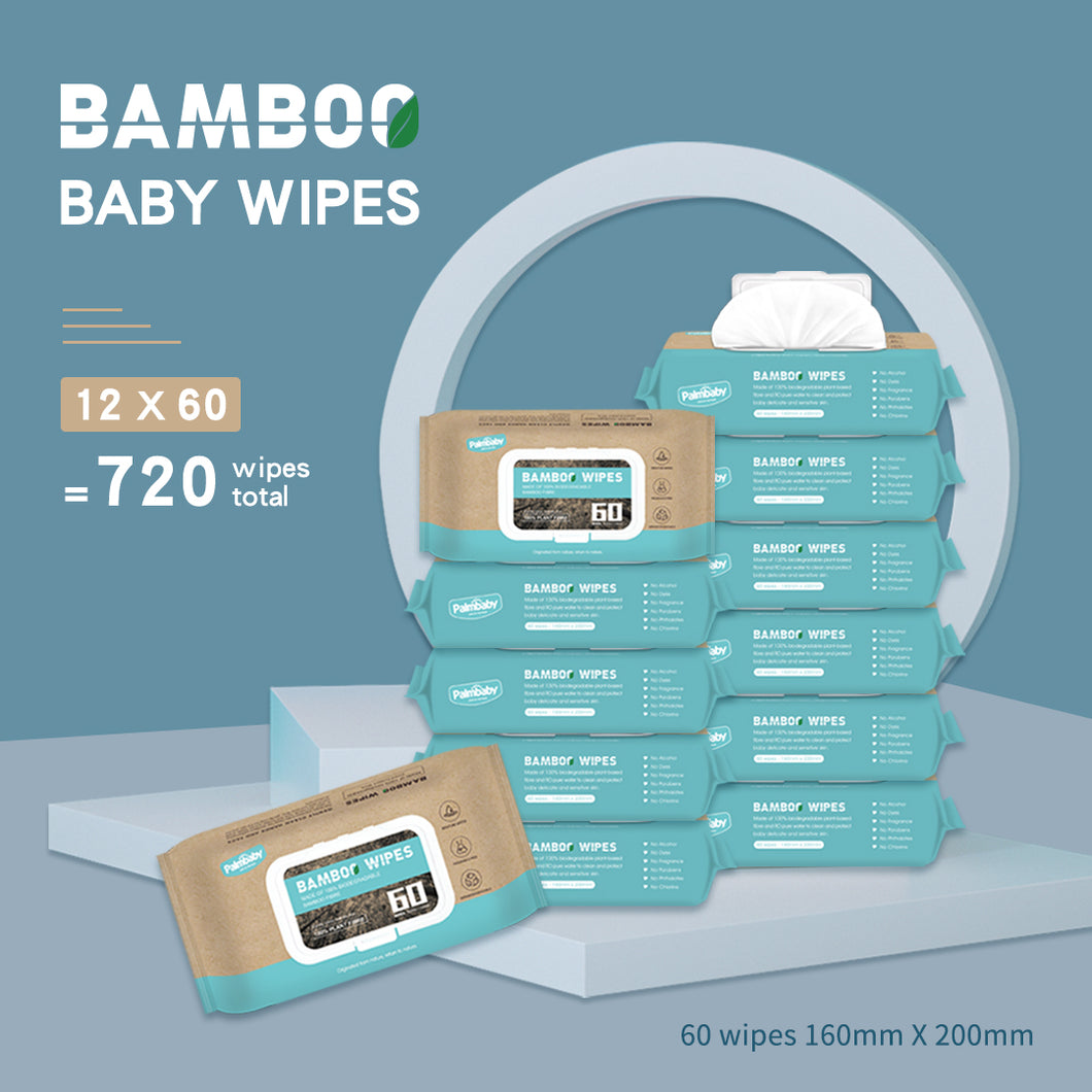 Baby Wipes Bulk Bamboo ECO Fragrance Free Baby Water Wet Wipes 720 Pack ...