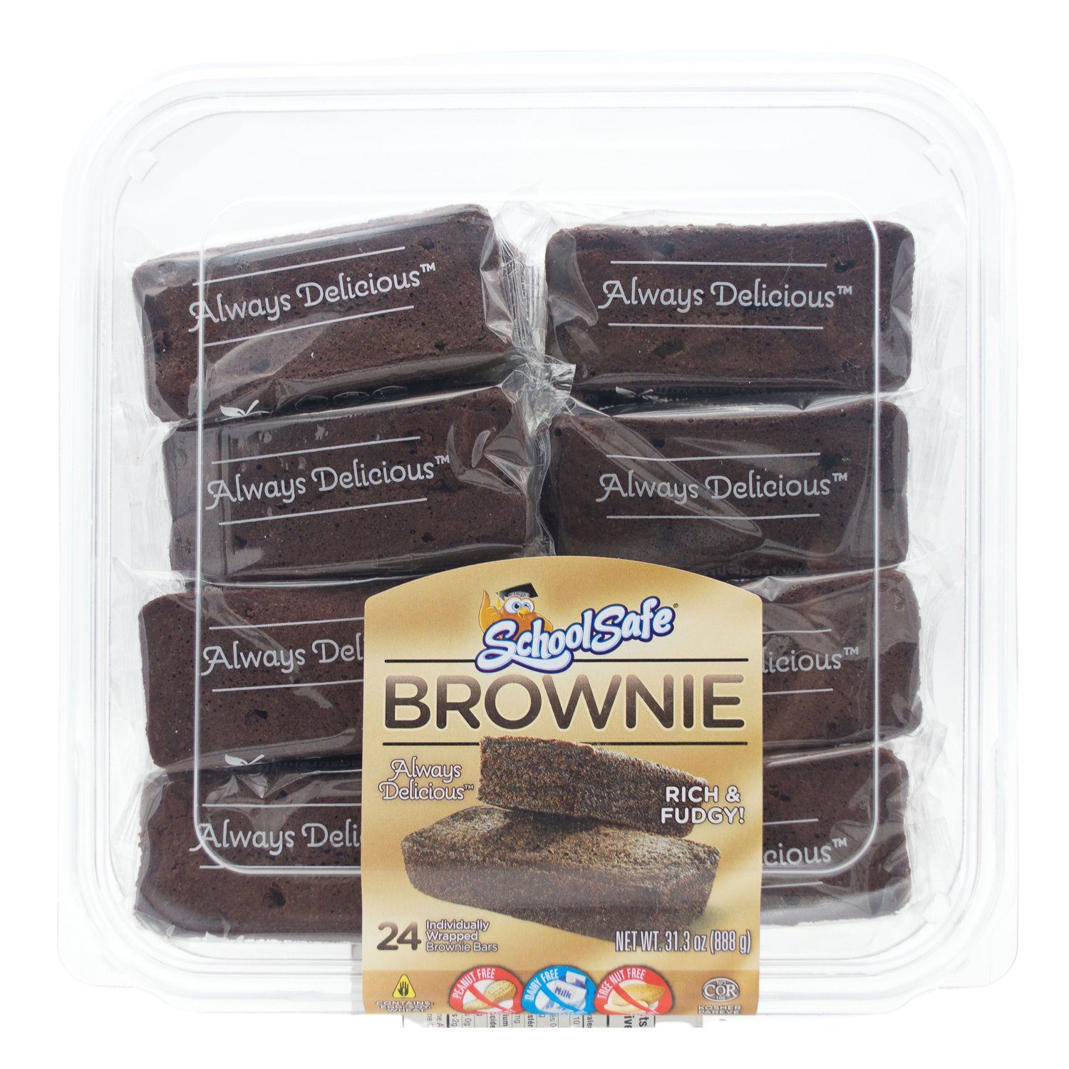 School Safe Brownie Bars