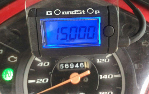 Goandstop ZX-01 Motorcycle Motorbike Tachometer Time Recorder Voltmeter Scooter ATV UTV Pocketbike 