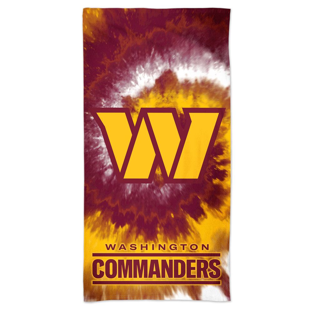 Washington Commanders Tie Dye Spectra Beach Towel