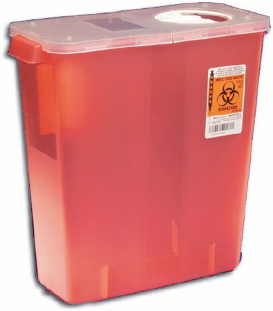 Universal Hazardous Waste Container Covidien Black Base Horizontal Entry 2 Gallon